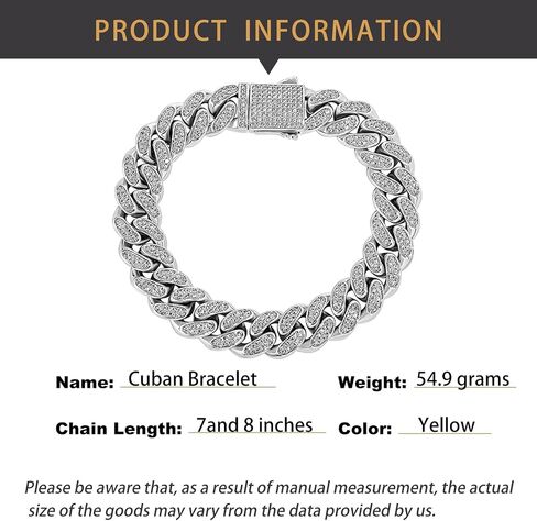 14 كيلو الذهب على سوار S925 Silver 12mm للرجال ، سلسلة اليد الكوبية المكثفة ، خيار رائع لوضع علامة على المناسبات الخاصة أو المعالم ، يوم الآباء in Saudi Arabia