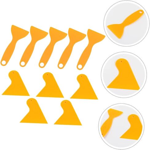 Tidtaleo 10pcs سيارات أفلام مكشفية مثلث وأدوات مستقيمة لتركيب فيلم نافذة السيارة الخفيفة الوزن والغشاء المحمولة إزالة الكاشطات لإكسسوارات السيارات in Kuwait