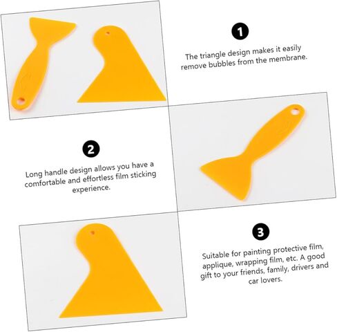 Tidtaleo 10pcs سيارات أفلام مكشفية مثلث وأدوات مستقيمة لتركيب فيلم نافذة السيارة الخفيفة الوزن والغشاء المحمولة إزالة الكاشطات لإكسسوارات السيارات in Kuwait