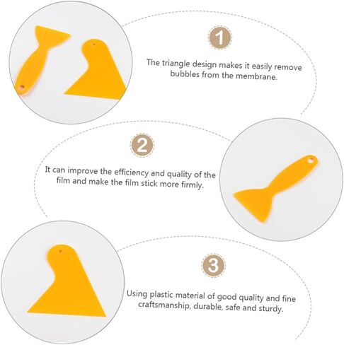 Tidtaleo 10pcs سيارات أفلام مكشفية مثلث وأدوات مستقيمة لتركيب فيلم نافذة السيارة الخفيفة الوزن والغشاء المحمولة إزالة الكاشطات لإكسسوارات السيارات in Kuwait