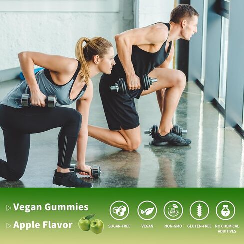 HMB and L-Leucine Gummies, 3000mg,Sugar Free,HMB Supplements for Men&Women with Trehalose, for Muscle Growth, Muscle Relief and Workout Recovery, Apple Flavor, 90 Gummies in Saudi Arabia