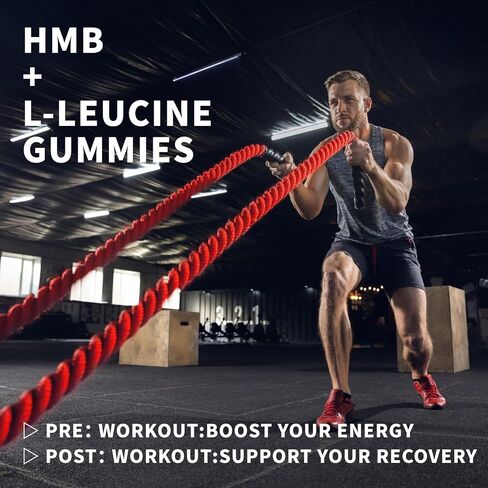 HMB and L-Leucine Gummies, 3000mg,Sugar Free,HMB Supplements for Men&Women with Trehalose, for Muscle Growth, Muscle Relief and Workout Recovery, Apple Flavor, 90 Gummies in Saudi Arabia