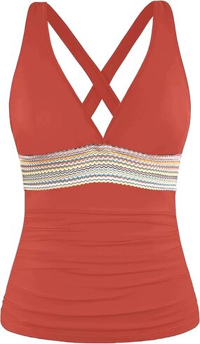 قمم Tankini للنساء- السيطرة على السباحة أعلى فقط لا يوجد أسفل 2025 (ليست مناسبة للتشهيات الكبيرة) in Kuwait