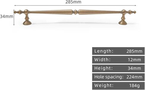 Antique Brass Long Handle Kitchen Cabinet Retro Drawer Solid Pull 1Pcs(3-L-30mm) in Saudi Arabia