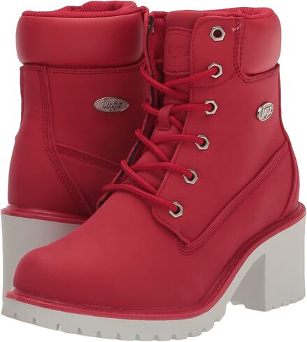 Lugz Womens Clove Lace Up Casual Boots Ankle High Heel 3" & Up - Grey in Kuwait