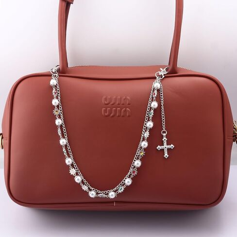 Wallet Pant Pearl Chains - Layered Jean Pocket Chain Keychain for Women Men - Cute Bag Purse Cross Charm in Kuwait