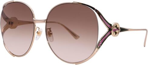 Gucci GG0225S 007 Gold/Brown Lradient Eyeglasses الضخمة in Saudi Arabia
