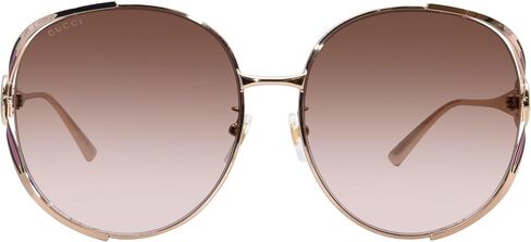Gucci GG0225S 007 Gold/Brown Lradient Eyeglasses الضخمة in Saudi Arabia