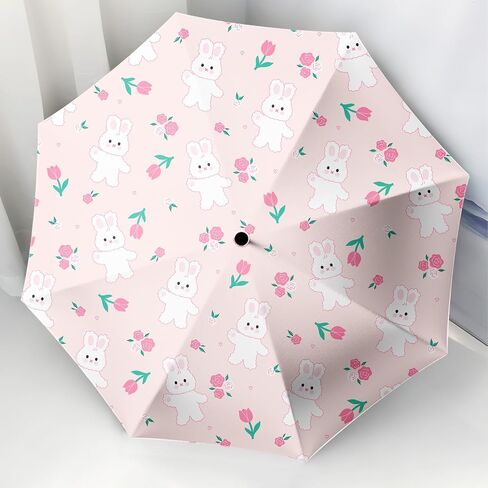 Small Travel Folding Umbrella for Girl, Portable, UV, SunShade, Compact, Automatic, Rain & Wind in Saudi Arabia