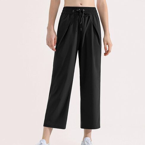 Lightweight Wide Leg Pants for Women Drawstring High Waisted Loose Casual Lounge Hiking Travel Work Sweatpants in Saudi Arabia