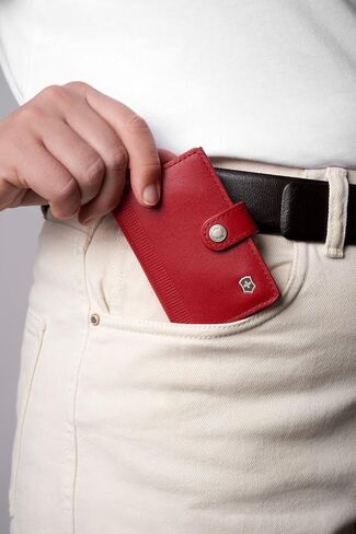 Victorinox Altius Secrid Leather Card Wallet - Victorinox Red in Saudi Arabia