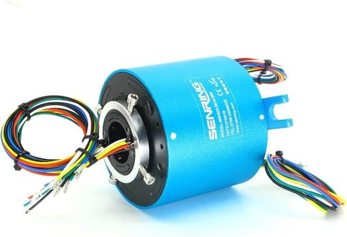 Electrical rotary joint hole size 25.4mm 12 circuits/wires 20A gold-gold contact of through bore slip ring in Saudi Arabia