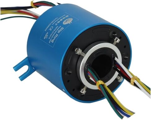 Electrical rotary joint hole size 25.4mm 12 circuits/wires 20A gold-gold contact of through bore slip ring in Saudi Arabia