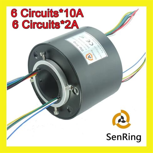 Electrical rotary connector 1.5'' bore size(38.1mm) with 6 circuits 10A,6 circuits signal of through hole slip ring in Saudi Arabia