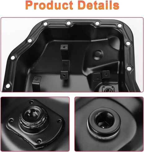 Transmission Oil Pan with Drain Plug and Gasket Compatible with Mazda 2, 3, 5, 6, 3 Sport, Protege, Protege5, Ford Focus, Fusion, Transit Connect, Mercury Replacement for FS50-21-51X in Saudi Arabia