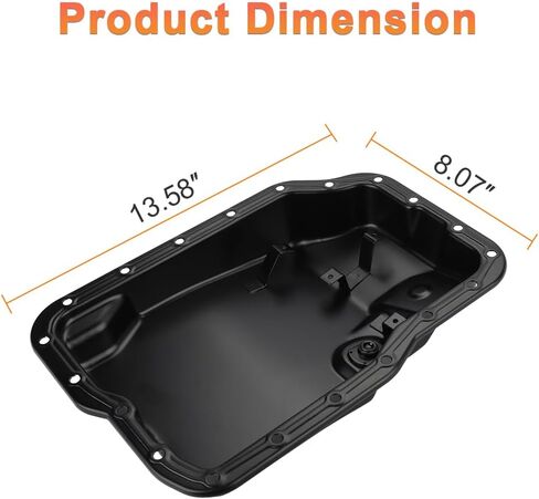 Transmission Oil Pan with Drain Plug and Gasket Compatible with Mazda 2, 3, 5, 6, 3 Sport, Protege, Protege5, Ford Focus, Fusion, Transit Connect, Mercury Replacement for FS50-21-51X in Saudi Arabia