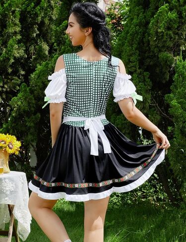 Glorystar Women's German Dirndl Dress Traditary Bavarian 1 قطعة بيرة حديقة أكتوبر مهرجان أكتوبر in Kuwait