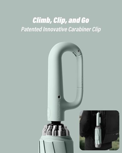 Dyale Travel Compact Inverted Umbrella with Ring Buckle, Portable Large Strong Windproof Reverse Reflective Umbrellas for Rain & Sun in Kuwait