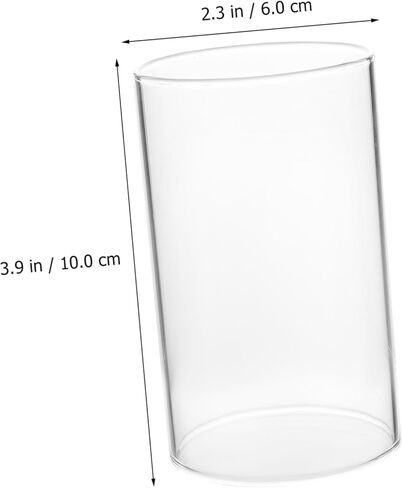 BESTYASH 4Pcs Glass Candle Covers Cylinder Protective Shade Windproof Candle Holder for Home Decoration in Kuwait