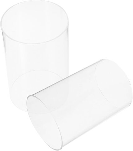 VALICLUD 2pcs Glass Candle Shade Cylindrical Candle Covers for Pillar Open Ended Holders Windproof Holder for Home Decor in Saudi Arabia