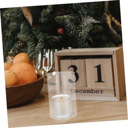 VALICLUD 2pcs Glass Candle Shade Cylindrical Candle Covers for Pillar Open Ended Holders Windproof Holder for Home Decor in Saudi Arabia