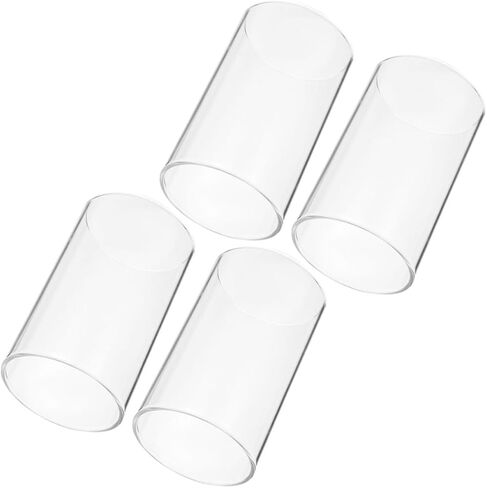 Cabilock 4Pcs Transparent Glass Candle Shades Candle Cup Covers for Use Elegant Candle Holders for Home in Saudi Arabia