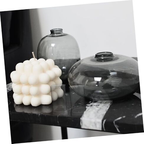 Cabilock 4Pcs Transparent Glass Candle Shades Candle Cup Covers for Use Elegant Candle Holders for Home in Saudi Arabia