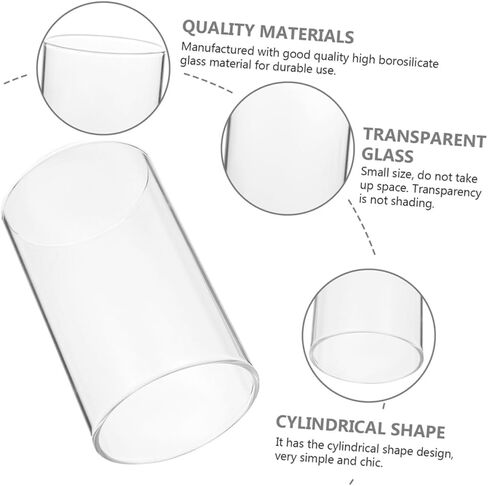 Cabilock 4Pcs Transparent Glass Candle Shades Candle Cup Covers for Use Elegant Candle Holders for Home in Saudi Arabia