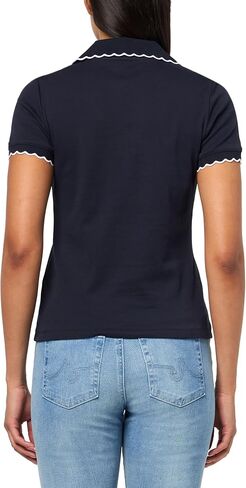 Nautica Women's Short Sleeve Scalloped Polo in Saudi Arabia