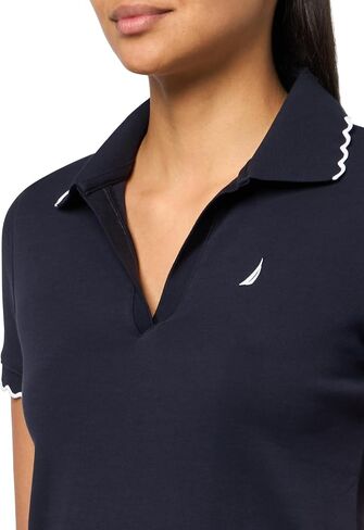 Nautica Women's Short Sleeve Scalloped Polo in Saudi Arabia