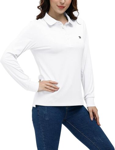 القمصان البولو للجولف Airike للنساء طويل الأكمام ملونًا سريع الجفاف وملابس Activewear-Womens الرياضية in Kuwait
