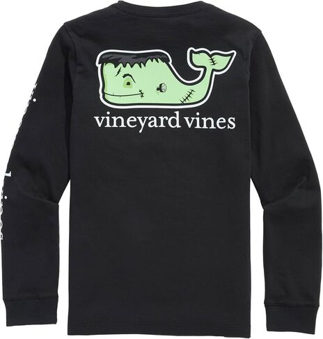 vineyard vines Boys' Glow-in-The-Dark Franken-Whale Long-Sleeve Pocket Tee in Saudi Arabia