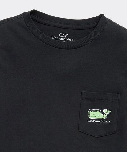 vineyard vines Boys' Glow-in-The-Dark Franken-Whale Long-Sleeve Pocket Tee in Saudi Arabia
