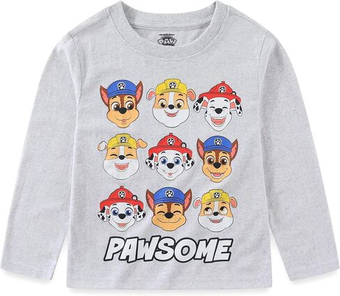 Paw Patrol Nickelodeon Boys Long Sleeve Shirt 3 Pack for Toddler and Big Kids in Saudi Arabia
