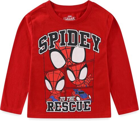 Marvel Spidey وأصدقائه المدهشون الأولاد قميص طويل الأكمام 3 حزمة لطفل صغير وأطفال الكبار in Saudi Arabia