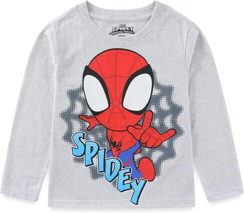 Marvel Spidey وأصدقائه المدهشون الأولاد قميص طويل الأكمام 3 حزمة لطفل صغير وأطفال الكبار in Saudi Arabia