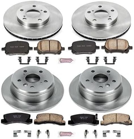 PowerStop Koe2713 التلقائي الجبهة والخلفية البديل مجموعة فرامل فرامل فرامل ومنصات الفرامل السيراميك in Saudi Arabia