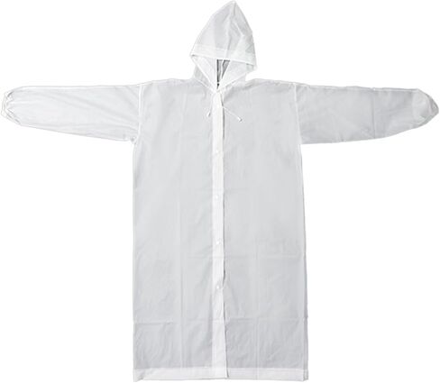 PUSOKEI Rain Ponchos for Adults, Travel Raincoat, Waterproof, Lightweight, Easy to Use for Hiking (White) in Saudi Arabia