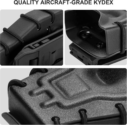 Kydex Handcuff Case Fits Chained & hinged Cuffs & ASPs | Law Enforcement Police High Speed Gear for Duty Belt Accessories| Strap Removable & Retention Adjustable in Kuwait