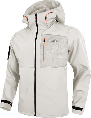 Men's Softshell Jacket Lightweight Waterproof Hooded Insulated Rain Jacket Windbreaker for Hiking & Travel in Kuwait