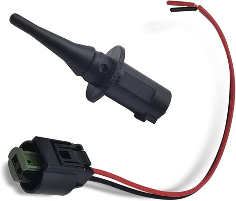 Downhill 2 PCS Ambient Air Temperature Sensor, Outer/Outside Air Temp Sensor with Plug, Replace 0075421318, 0005428418, 5S11829, Compatible with for Mercedes-Benz (Black) in Kuwait