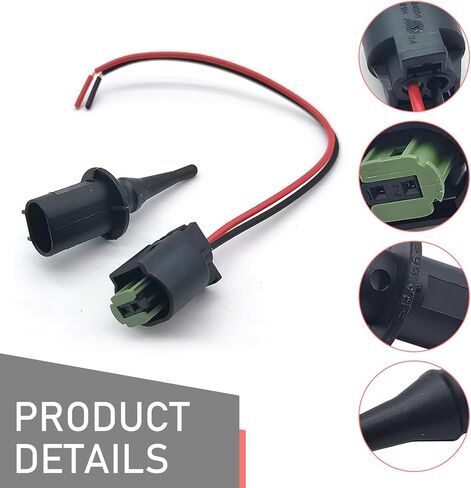 Downhill 2 PCS Ambient Air Temperature Sensor, Outer/Outside Air Temp Sensor with Plug, Replace 0075421318, 0005428418, 5S11829, Compatible with for Mercedes-Benz (Black) in Kuwait