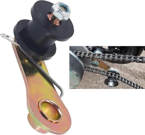 Downhill 1 PC Heavy Duty Chain Roller Tensioner with Spring, Pro Modified Chain Tensioner Wheeler Parts, 110cc 125cc 140cc Chain Adjuster, Universal for Most Motorbicycles, ATV (Black) in Saudi Arabia