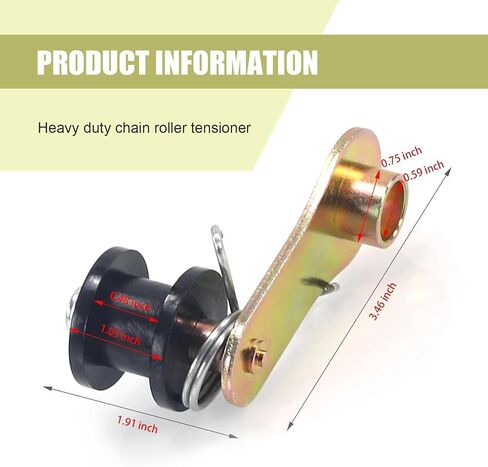 Downhill 1 PC Heavy Duty Chain Roller Tensioner with Spring, Pro Modified Chain Tensioner Wheeler Parts, 110cc 125cc 140cc Chain Adjuster, Universal for Most Motorbicycles, ATV (Black) in Saudi Arabia