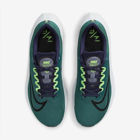 حذاء الجري Zoom Fly 5 للرجال من Nike (DM8968-101، أبيض/أخضر سترايك/ريسر أزرق/أسود) مقاس 10 in Saudi Arabia