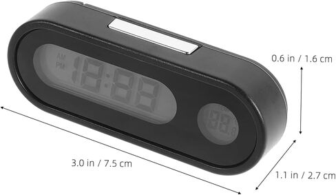 Small Clock with Temperature Display Backlight Mini Clock for Dashboard Real Temperature Monitoring Easy to Read in Low Light Compact Design for Vehicle Use in Saudi Arabia