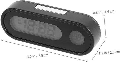 Cabilock Mini Clock مع عرض درجة حرارة الإضاءة الخلفية على مدار الساعة مراقبة درجة حرارة السيارات المحمولة للمركبات in Kuwait
