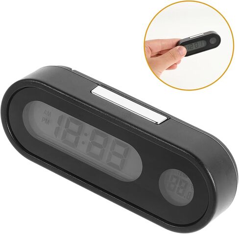 Cabilock Mini Clock مع عرض درجة حرارة الإضاءة الخلفية على مدار الساعة مراقبة درجة حرارة السيارات المحمولة للمركبات in Kuwait