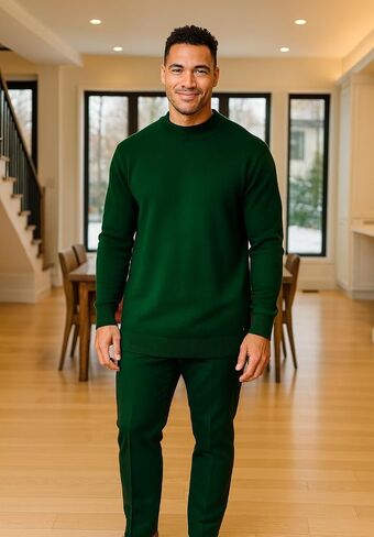 STACY ADAMS Men’s Sweater Solid Mock in Saudi Arabia