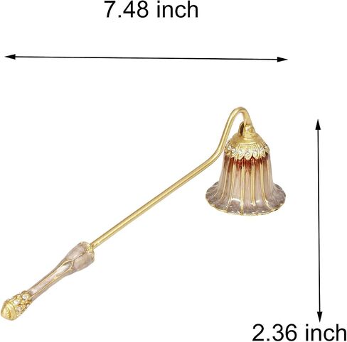 Candle Snuffer, Gold Metal, 7 Inches Long (Pink B) in Saudi Arabia